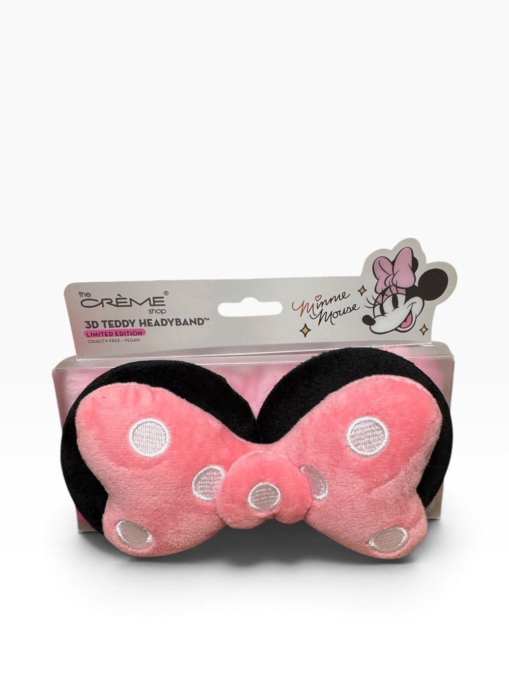 The Crème Shop Minnie Mouse Pink 3D Teddy Bow Headband